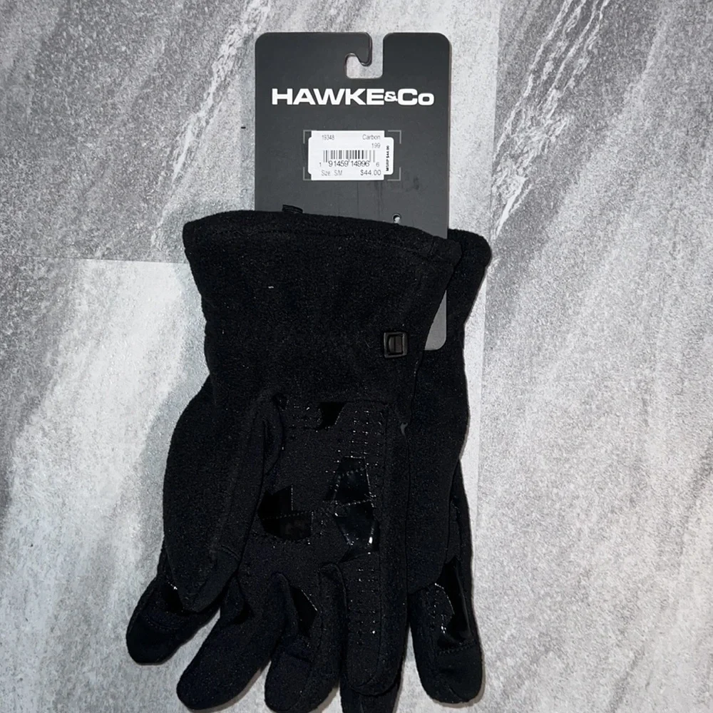 Hawke & Co black winter gloves size small/medium fleece unisex